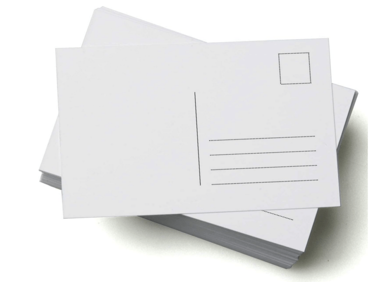 Postcard media paper